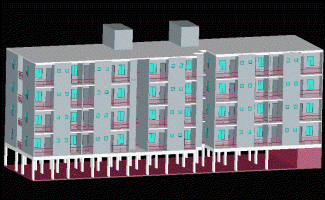 3 BHK Apartment Design CAD Drawing in AutoCAD for Home Planning