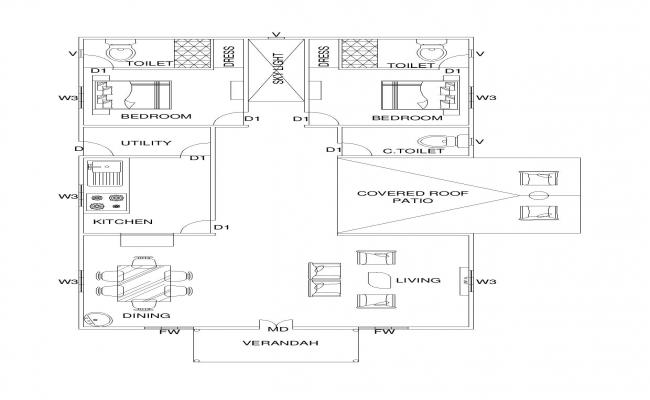 A Simple Floor plan which can be customized.