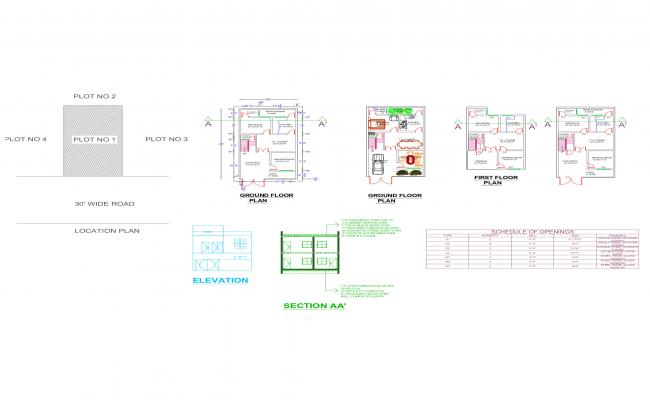 AUTOCAD 2d house plan