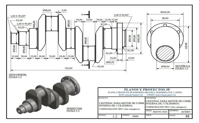 AUTOCAD  PRACTICE crankshaft