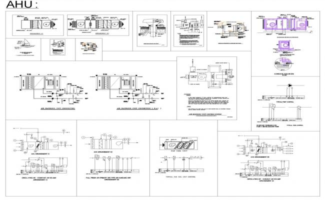 Air Handling Unit Control System Layout DWG File for Engineers