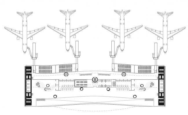 Airport Terminal Layout and Planning DWG AutoCAD Drawing File