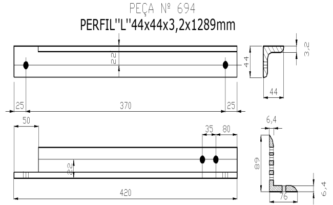 Aluminum Handle Wall Plan Details AutoCAD DWG File