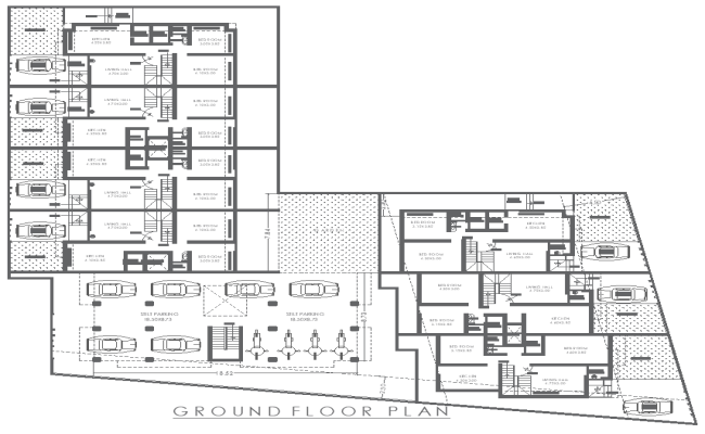 Apartment Ground Floor House Plan Design AutoCAD DWG Download