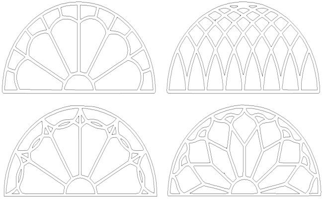 Arch glass design for entrance design dwg autocad drawing .