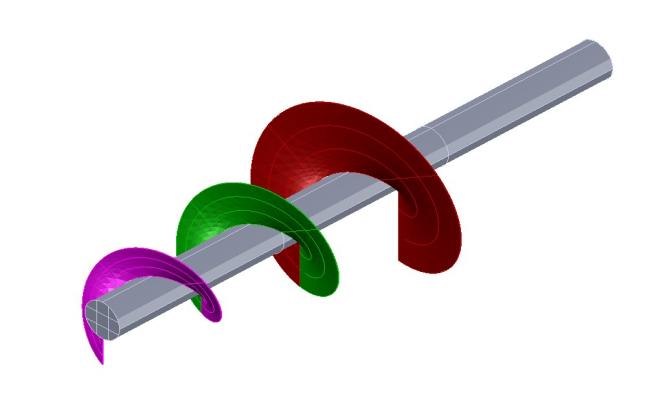 Archimedes Screw Mechanism Design in AutoCAD DWG File