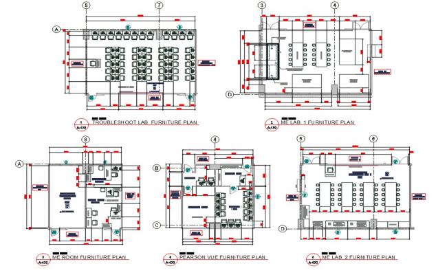 Architectural Furniture plan CAD drawing