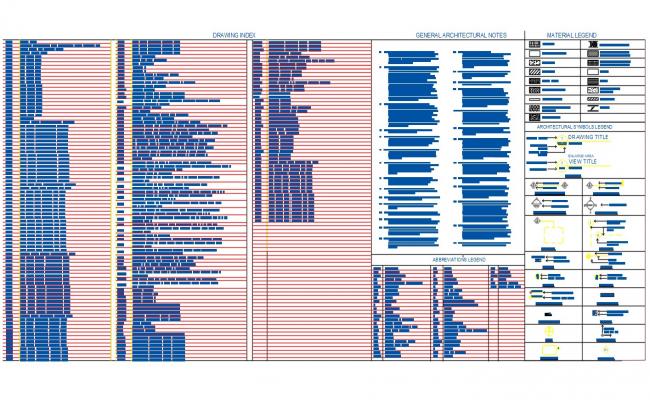 Architectural General notes