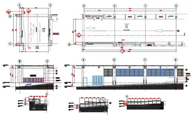  Architectural Ramp Plan DWG File Free Download