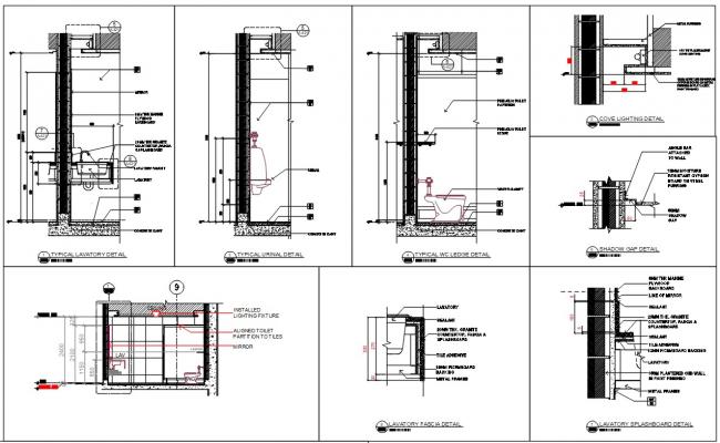Architectural Toilet Plan DWG File