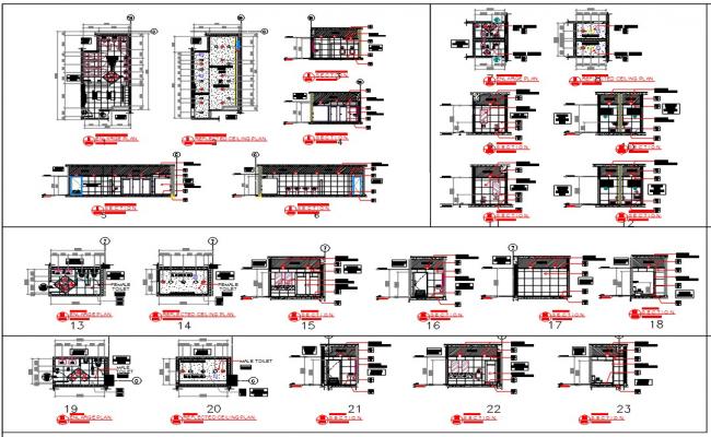 Architectural Toilet Plans And Elevation DWG File