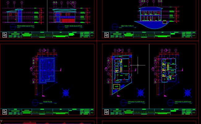 Architectural Plan Residential Design DWG File