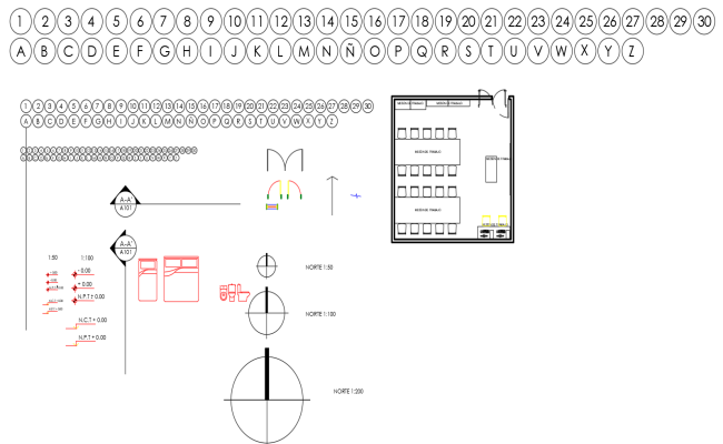 Architecture Drafting Random Blocks Collection in AutoCAD DWG File