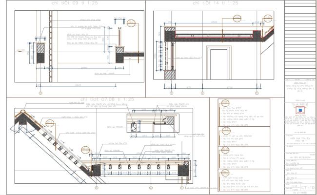 House Slab Construction Details and Section in DWG File