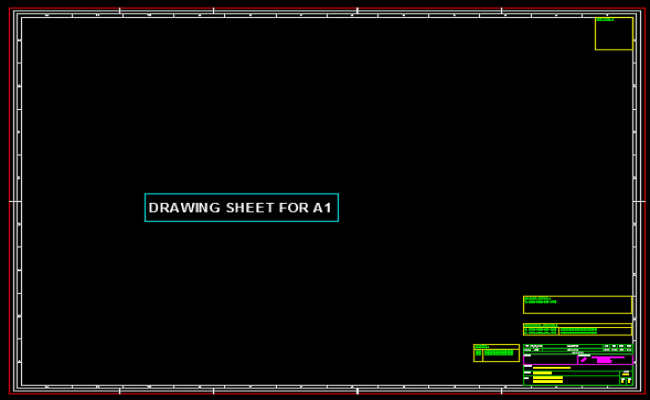 AutoCAD - A1 size drawing template in inches