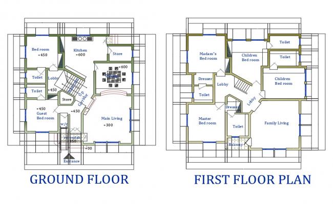 AutoCAD Architecture House Plan CAD Drawing