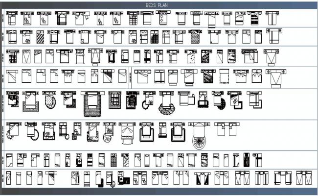 BEDS CAD BLOCKS-2