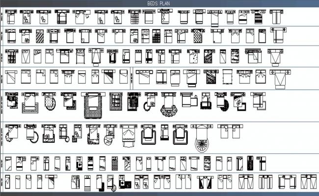 BEDS CAD BLOCKS
