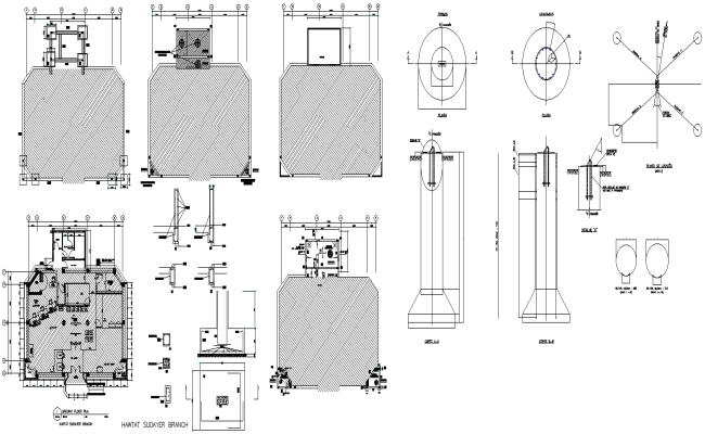 Bank Office Plan & ATM Lobby Detail - 2D AutoCAD DWG File