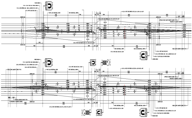 Barrier Median and marking median DWG AutoCAD file