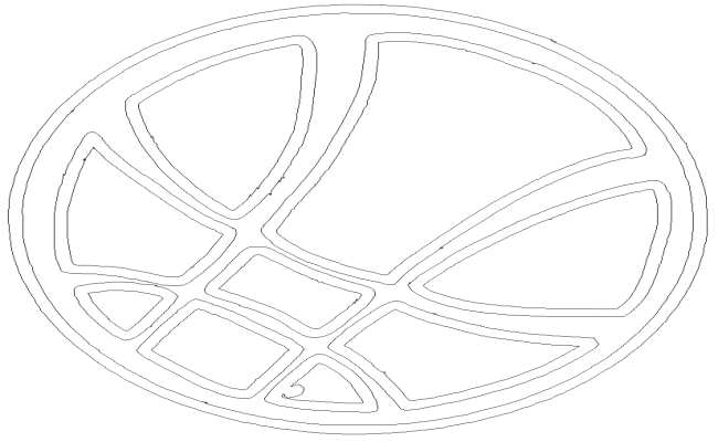 Basketball icon vector design with outline DWG AutoCAD file