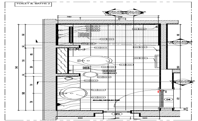 Bathroom Layout Design AutoCAD DWG File
