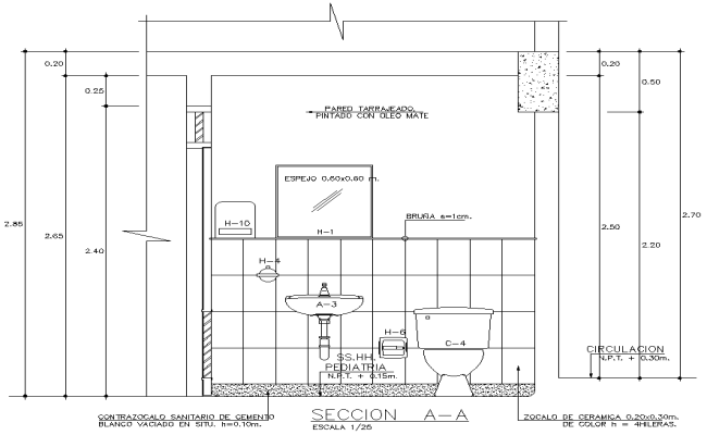Bathroom Tile and Sanitary Ware Detail DWG AutoCAD File