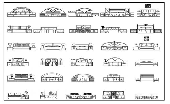 High-Quality Bed Block DWG File for AutoCAD Interiors