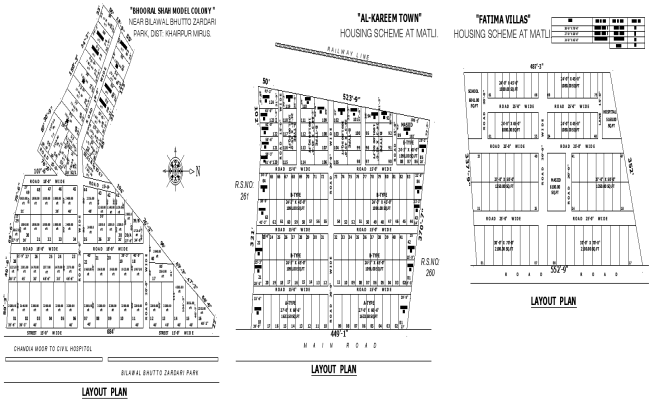 Urban Design Project: Bhooral Shah Plot Layout DWG