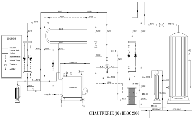  Boiler Room Schematic Layout Drawing AutoCAD DWG File