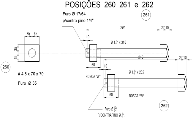 Bolted Mechanical Dimension Drawing AutoCAD DWG File