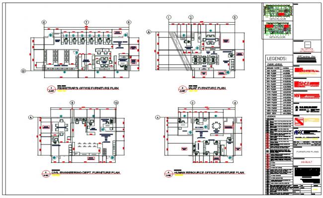 Builder Office Furniture Plan DWG File