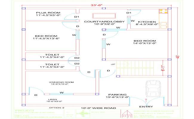 Building drawing plan 