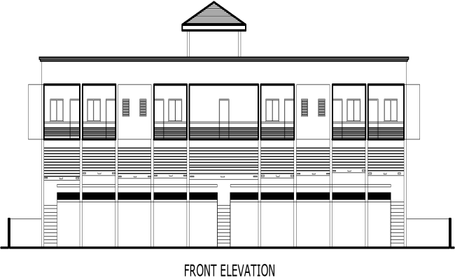 Building Elevation Layout Drawing AutoCAD DWG File