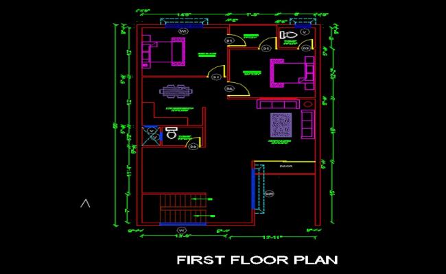 CAD House First Floor plan 
