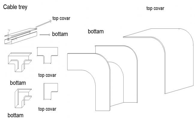 Cable Trey Sections drawings cad files