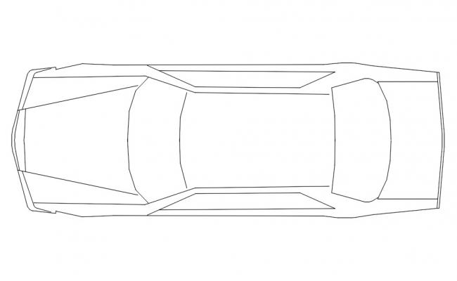 Car Top View Download Free DWG File