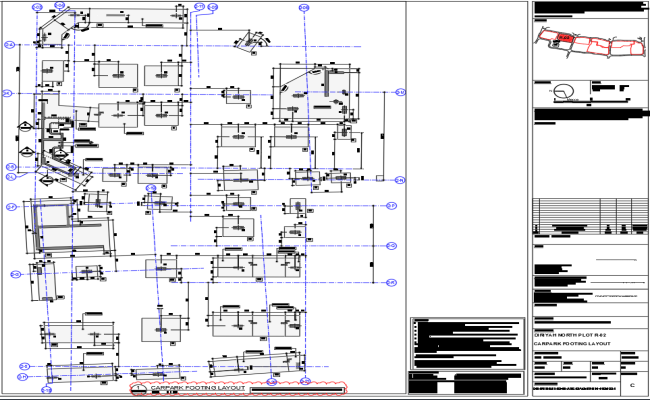 Car Parking Foundation & Column Structure DWG | Cadbull