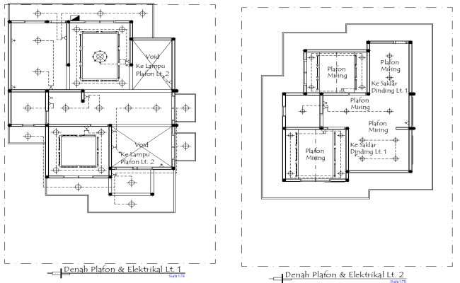 Ceiling and electrical floor layout design in CAD File