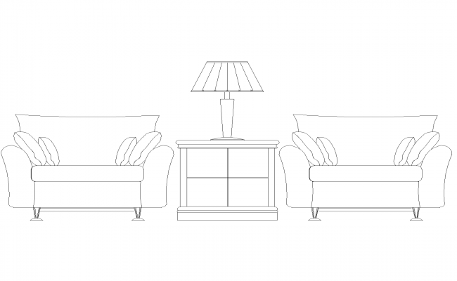 2D CAD Chair Plans in AutoCAD File for Furniture Layout