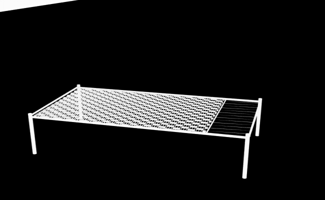 Charpai Layout AutoCAD DWG CAD Drawing File Traditional Bed Design