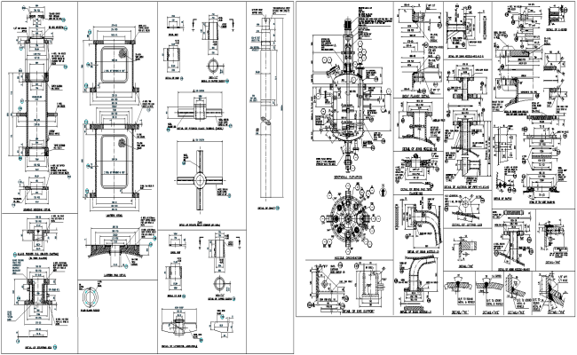 Chemical Reactor Plan Elevation Section DWG Drawing