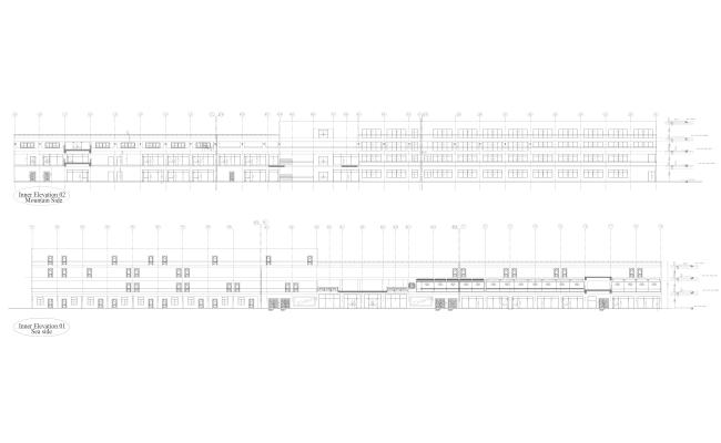 Cinema design elevation details with dimensions and facade design dwg autocad drawing .