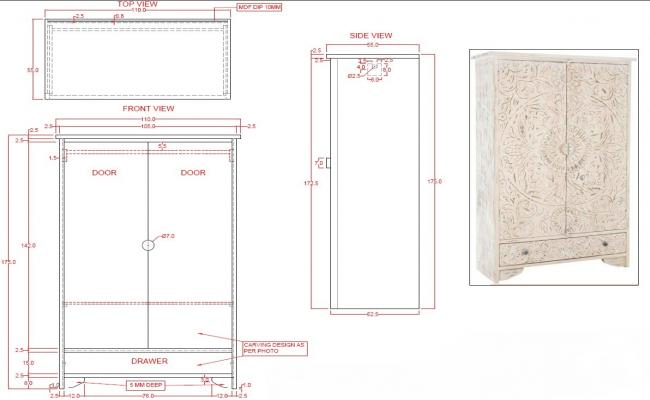 Closet Drawing With Render Image Free Blocks 