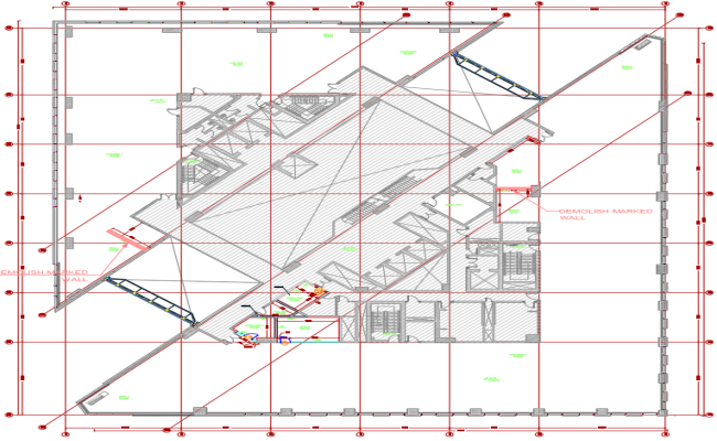Commercial Building Layout Plan with Office Furniture in CAD DWG File