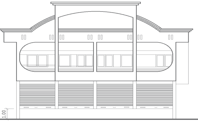 Commercial House and Shop Elevation Layout Plan | AutoCAD DWG 