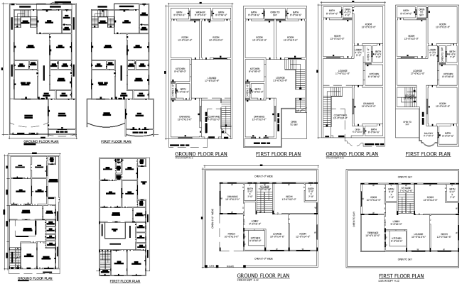 Commercial and Residential House Plans Architectural AutoCAD Drawings DWG