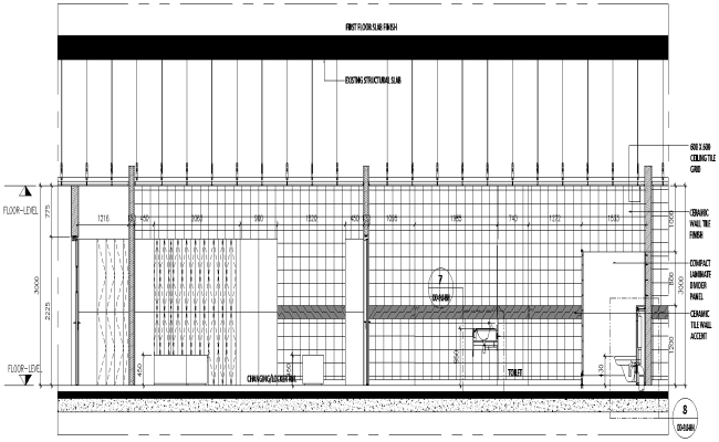 Compact laminate under panel details dwg autocad drawing .