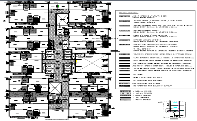 Multi-Floor Shuttering Layout CAD with Beam and Slab Details
