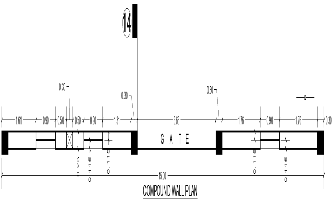 Compound Wall Plan Details AutoCAD DWG Download File